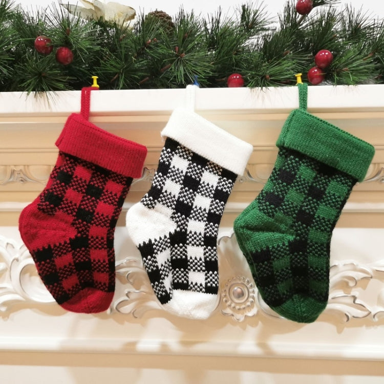 Knitted Christmas Stocking Decoration Pendant Child Acrylic Candy Gift Bag