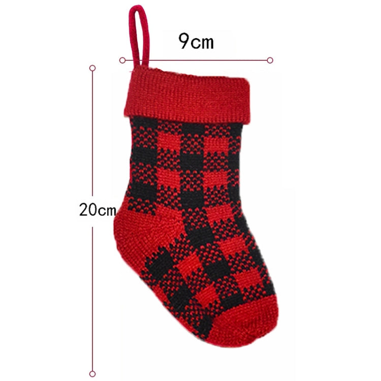 Knitted Christmas Stocking Decoration Pendant Child Acrylic Candy Gift Bag