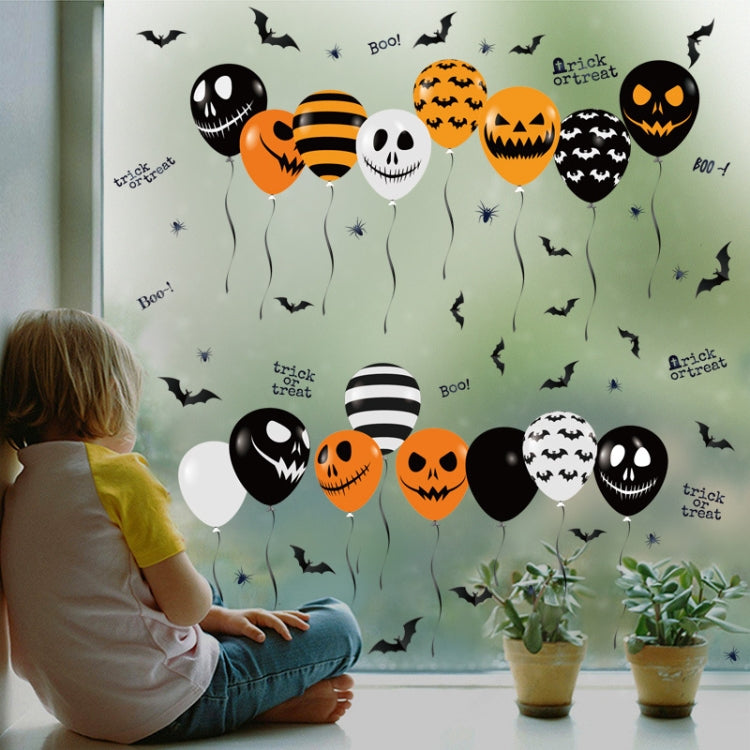 Halloween Horror Glass Decoration Sticker Balloon Electrostatic Sticker