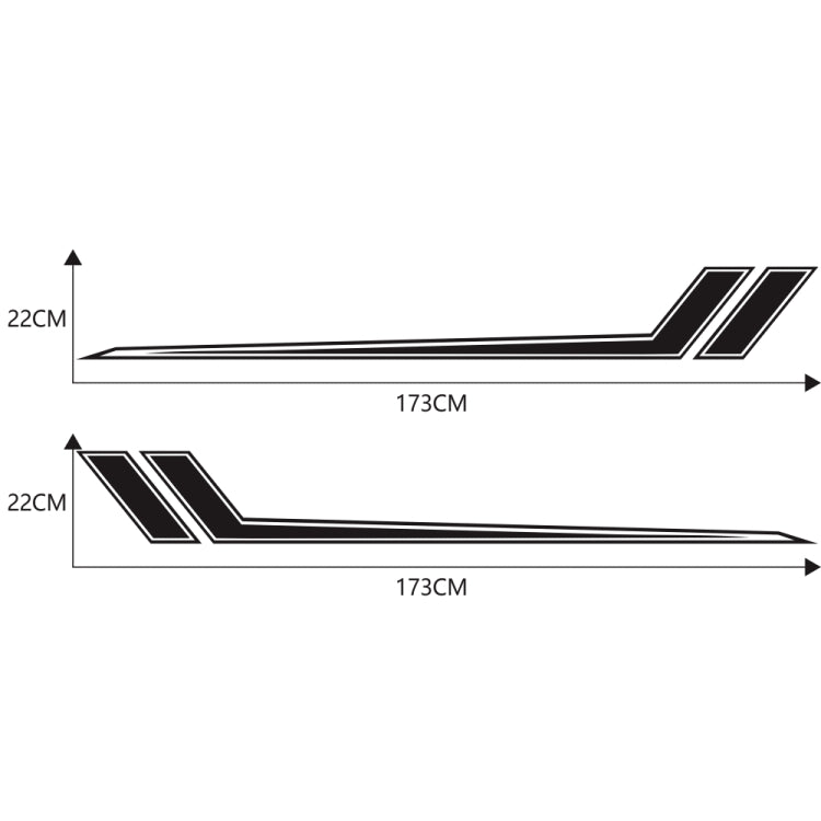 D-716 Car Striped Vinyl Body Stickers Personalized Modification Car Sticker