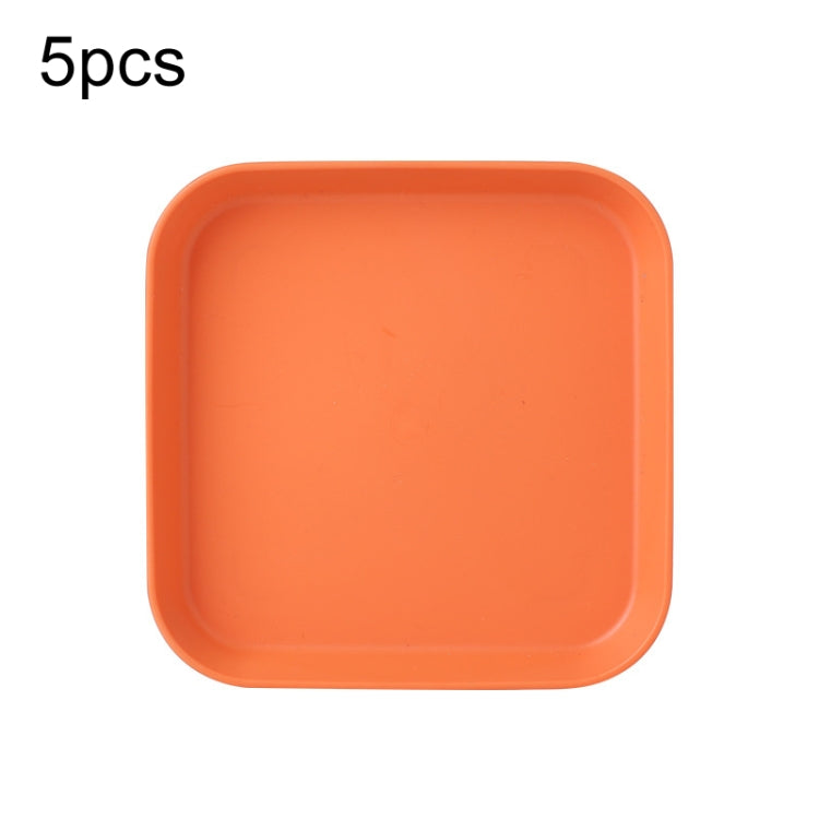 5pcs Home 6 Inch Small Dish Plastic Snack Cake Dish Dining Table Garbage Tray