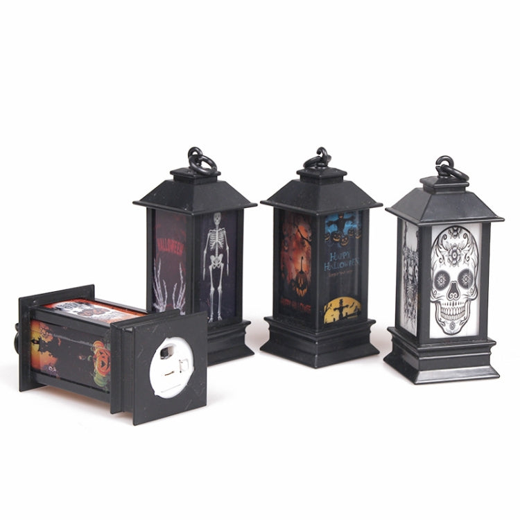 4 PCS Halloween Window Decoration Props Fecoration Small Oil Lamp Wind Lamp Luminous Ornaments