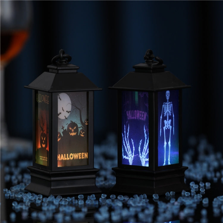 4 PCS Halloween Window Decoration Props Fecoration Small Oil Lamp Wind Lamp Luminous Ornaments