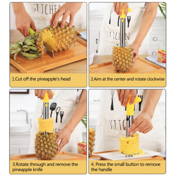 2 PCS Stainless Steel Pineapple Peeler Slicers Fruit Cutter Kitchen Tools