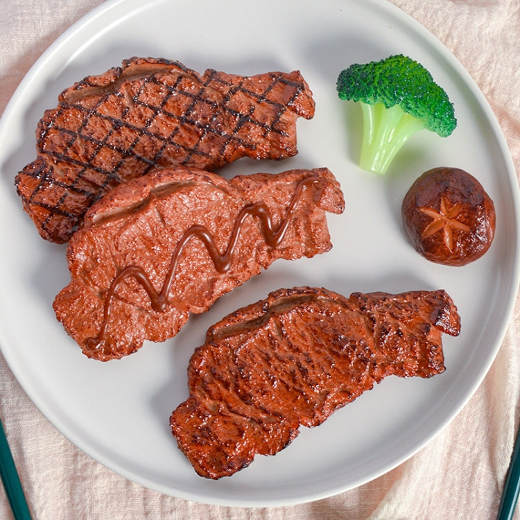 Simulation Food Model Photo Photography Props, 1 PC Brushed Steak, 1 PC Fragrant Steak, 1 PC Linger Steak, 2 PCS Chicken Wings, 3 PCS Hot Dog, 3 PCS Squid, 3 PCS Pork Mouth, 3 PCS Poached Egg, 4 PCS Broccoli, 4 PCS Mushroom, 4 PCS Corn, 10 PCS Sausage ...