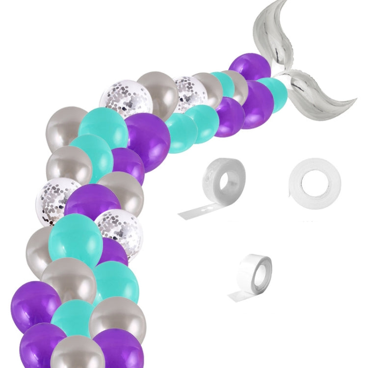 5011 Birthday Party Decoration 12 Inch Mermaid Tail Latex Balloon Set