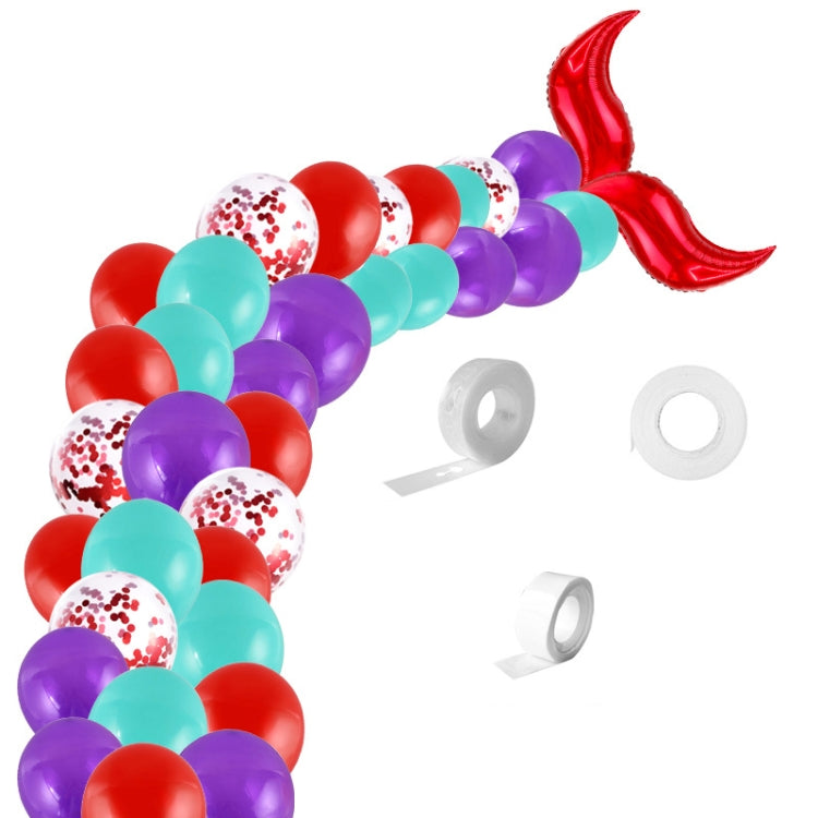 5011 Birthday Party Decoration 12 Inch Mermaid Tail Latex Balloon Set