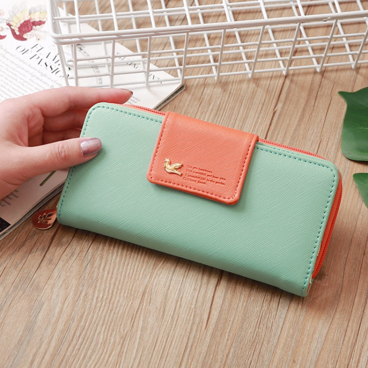 Flying Bird Two Fold Wallet Lady Long Wallet Zipper Mobile Phone Bag Large Capacity Card Holder