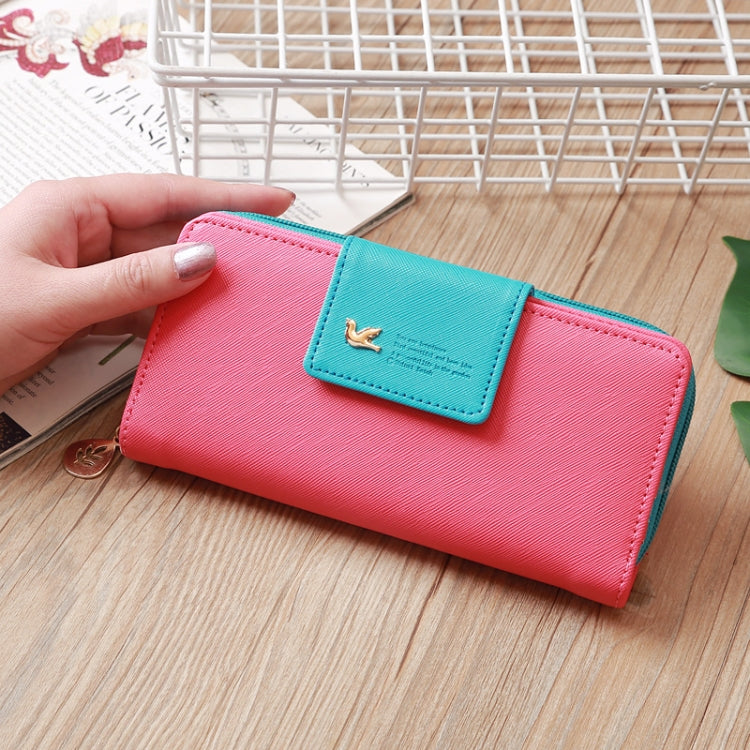 Flying Bird Two Fold Wallet Lady Long Wallet Zipper Mobile Phone Bag Large Capacity Card Holder