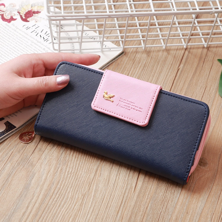 Flying Bird Two Fold Wallet Lady Long Wallet Zipper Mobile Phone Bag Large Capacity Card Holder