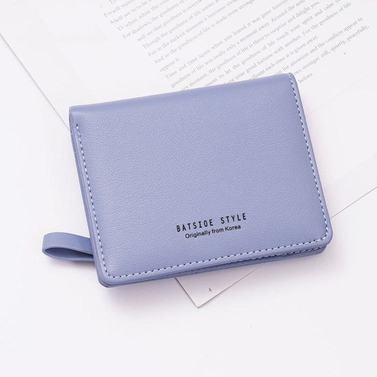 BATSIOE Short Type Ladies Wallet Small Fresh Two-Fold Student Bag Simple Multi-Card Coin Purse