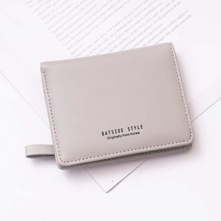 BATSIOE Short Type Ladies Wallet Small Fresh Two-Fold Student Bag Simple Multi-Card Coin Purse
