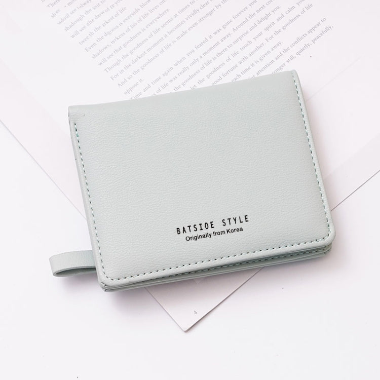 BATSIOE Short Type Ladies Wallet Small Fresh Two-Fold Student Bag Simple Multi-Card Coin Purse