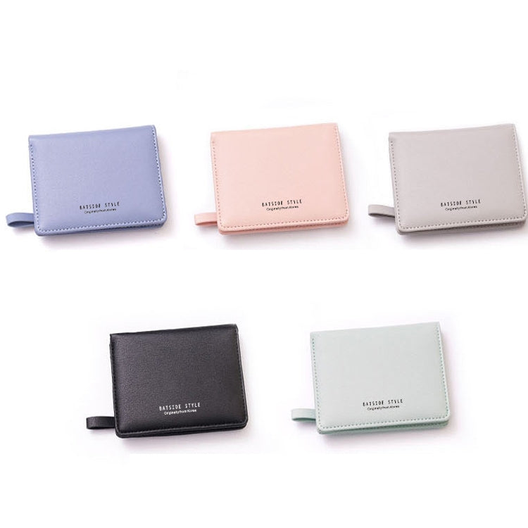 BATSIOE Short Type Ladies Wallet Small Fresh Two-Fold Student Bag Simple Multi-Card Coin Purse