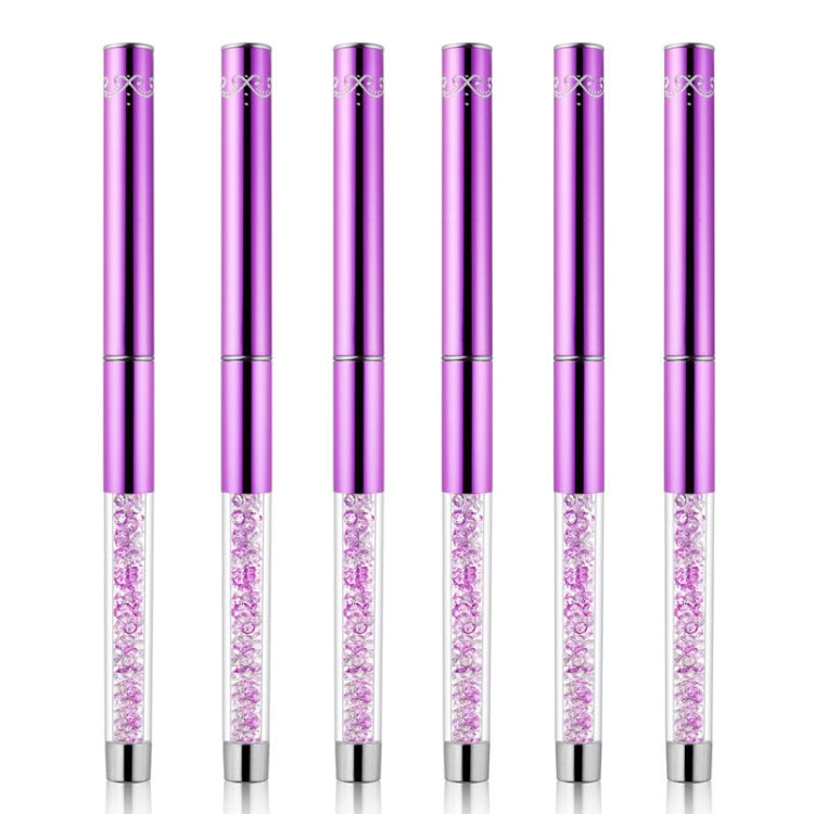 Nail Art Drawing Pen Purple Drill Rod Color Painting Flower Stripe Nail Brush With Pen Cover, Specification: 5mm