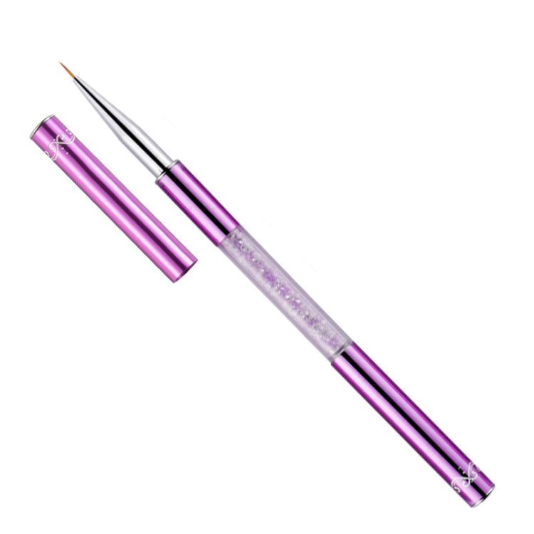Nail Art Drawing Pen Purple Drill Rod Color Painting Flower Stripe Nail Brush With Pen Cover, Specification: 5mm