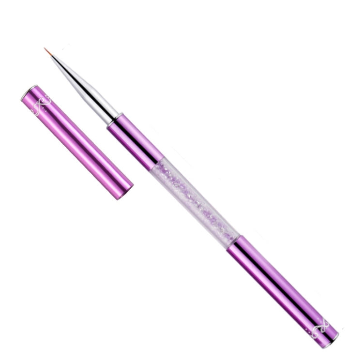 Nail Art Drawing Pen Purple Drill Rod Color Painting Flower Stripe Nail Brush With Pen Cover, Specification: 5mm