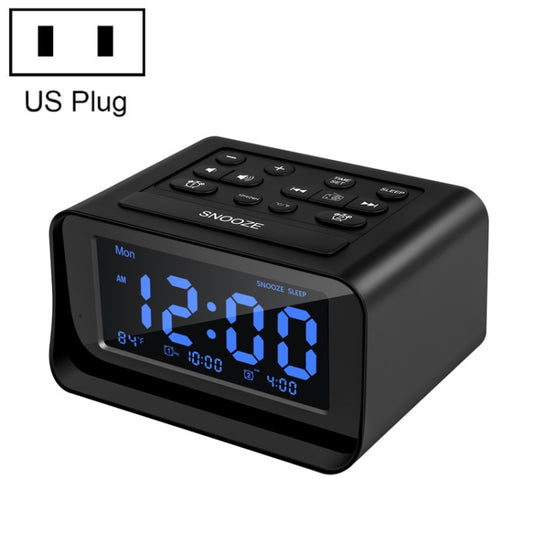 LED Digital Bedroom Alarm Clock With USB Charging Port Clock Radio Temperature Electronic Platform Clock