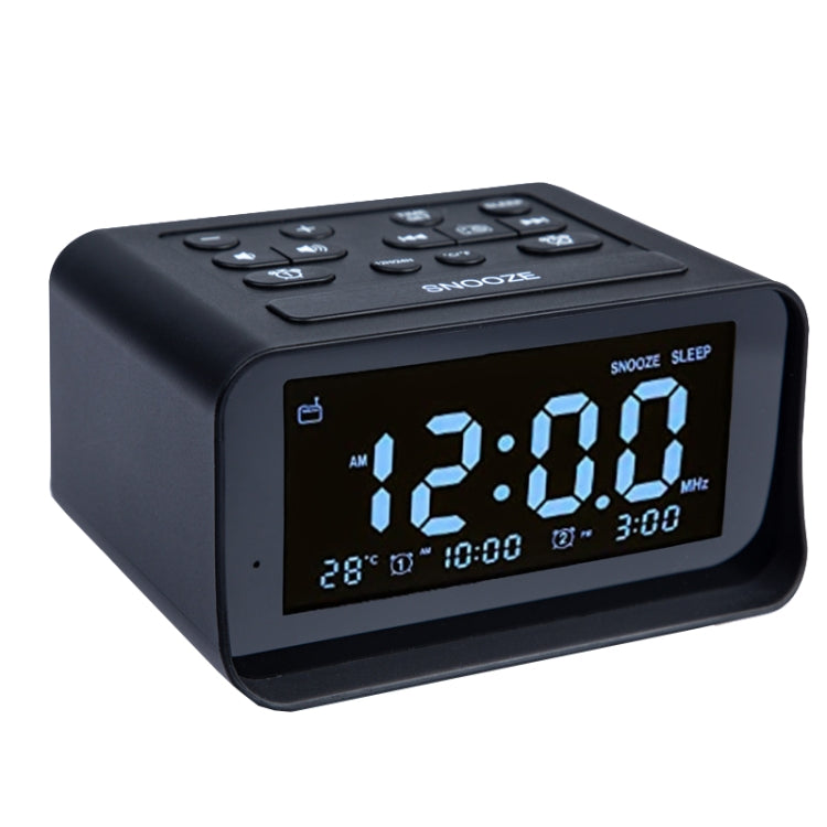 LED Digital Bedroom Alarm Clock With USB Charging Port Clock Radio Temperature Electronic Platform Clock