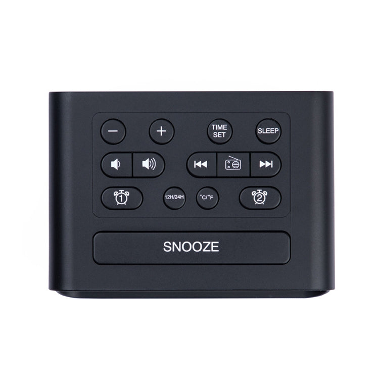 LED Digital Bedroom Alarm Clock With USB Charging Port Clock Radio Temperature Electronic Platform Clock