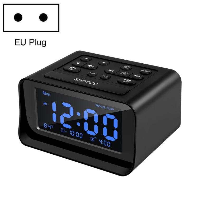 LED Digital Bedroom Alarm Clock With USB Charging Port Clock Radio Temperature Electronic Platform Clock