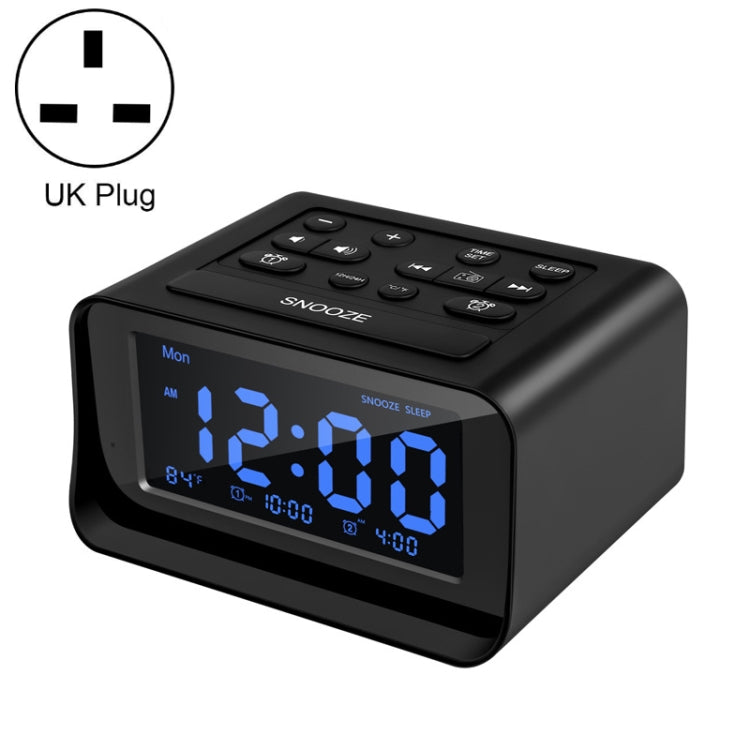 LED Digital Bedroom Alarm Clock With USB Charging Port Clock Radio Temperature Electronic Platform Clock