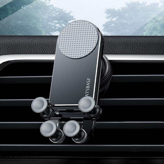 Oatsbasf Car Gravity Metal Bracket Scalable and Stable Mobile Phone Bracket Folding Screen Mobile Phone Exclusive Car Bracket, Folding Screen Outlet Black, Folding Screen Outlet Silver, Folding Screen Paste Black
