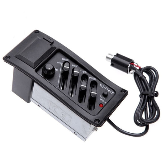 EQ-7545R Guitar Four-Band Equalizer EQ Wooden Guitar Modified Pickup Instrument Accessories
