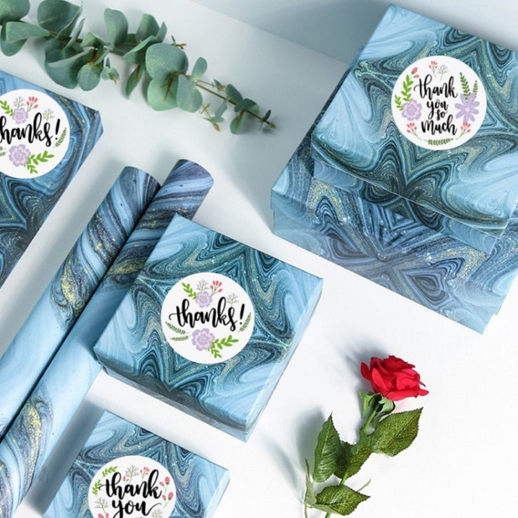Roll Floral Thank You Sticker Birthday Party Gift Packaging Label