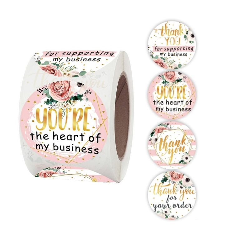 Roll Floral Thank You Stickers Wedding Party Decoration Stickers