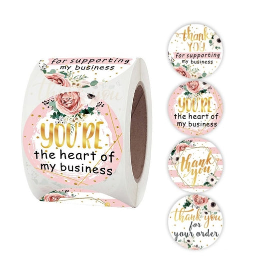 Roll Floral Thank You Stickers Wedding Party Decoration Stickers