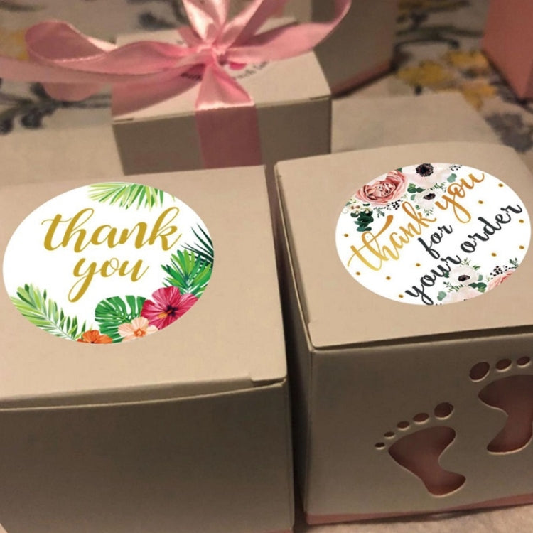 Roll Floral Thank You Stickers Wedding Party Decoration Stickers