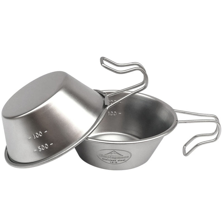Campingmoon S220 Outdoor Portable Thickened Stainless Steel Bowl Camping Multi-Purpose Cutlery