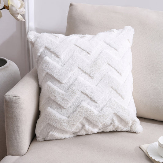 Double-Sided Plush Pillow Home Sofa Cushion Pillowcase