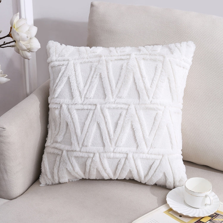 Double-Sided Plush Pillow Home Sofa Cushion Pillowcase