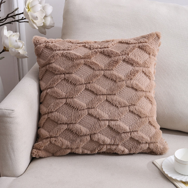 Double-Sided Plush Pillow Home Sofa Cushion Pillowcase