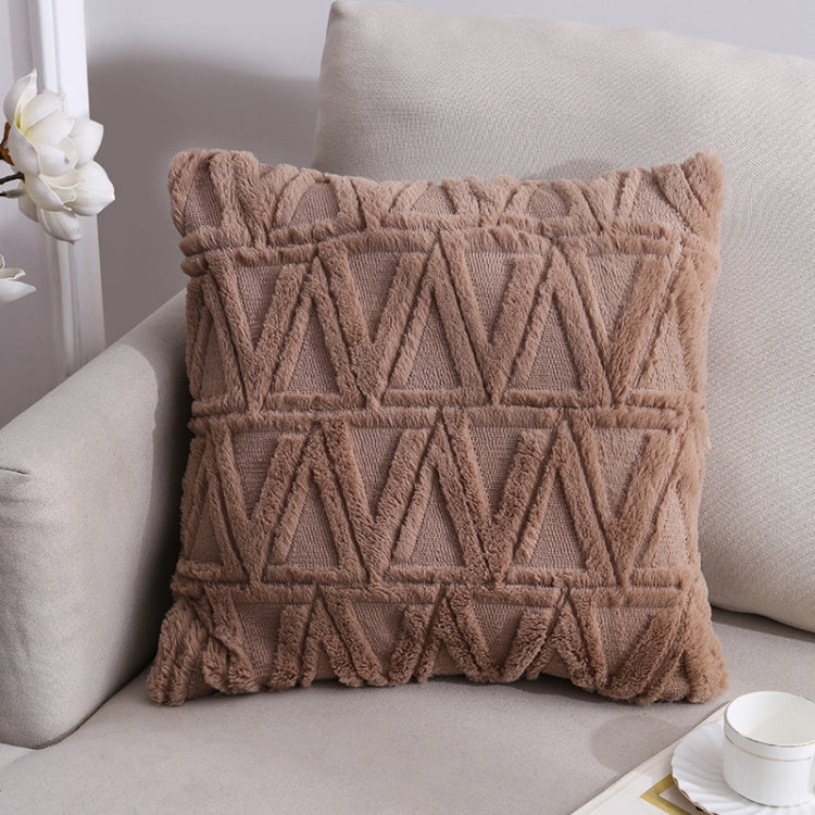 Double-Sided Plush Pillow Home Sofa Cushion Pillowcase