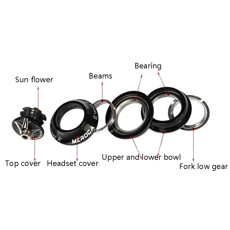 MEROCA Bearing Bowl Mountain Tower 44mm Built-In Straight Tube Bowl