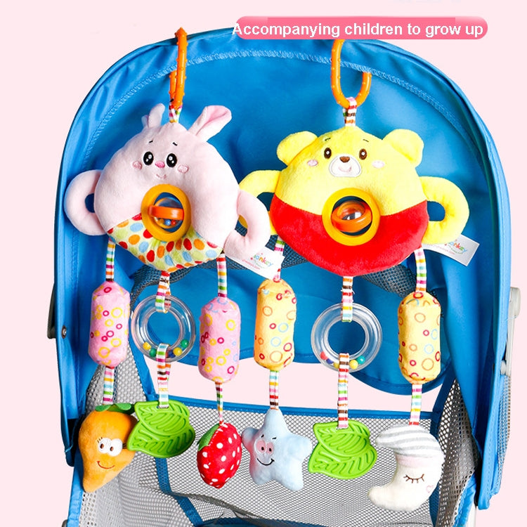 Stroller Toy 0-1 Year Old Bed Hanging Turn Bead Doll Baby Bed Bell Plush Rattle
