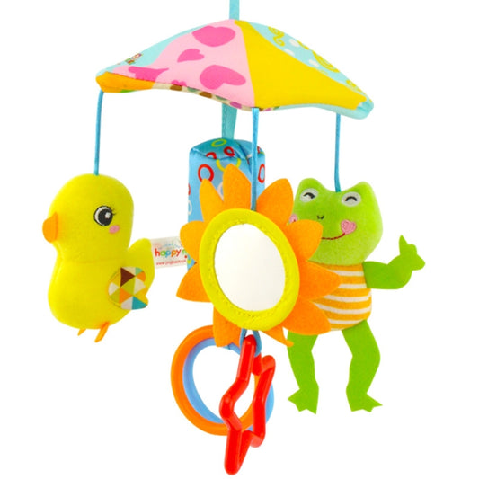 Happy Monkey H168114-2 Umbrella Design Baby Bed Bell Music Rotating Baby Toy Stroller Pendant