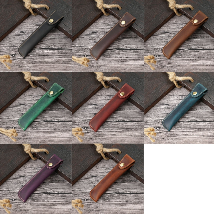 Pen Bag Personality Retro Pure Handmade First Layer Leather Pen Case Protective Cover