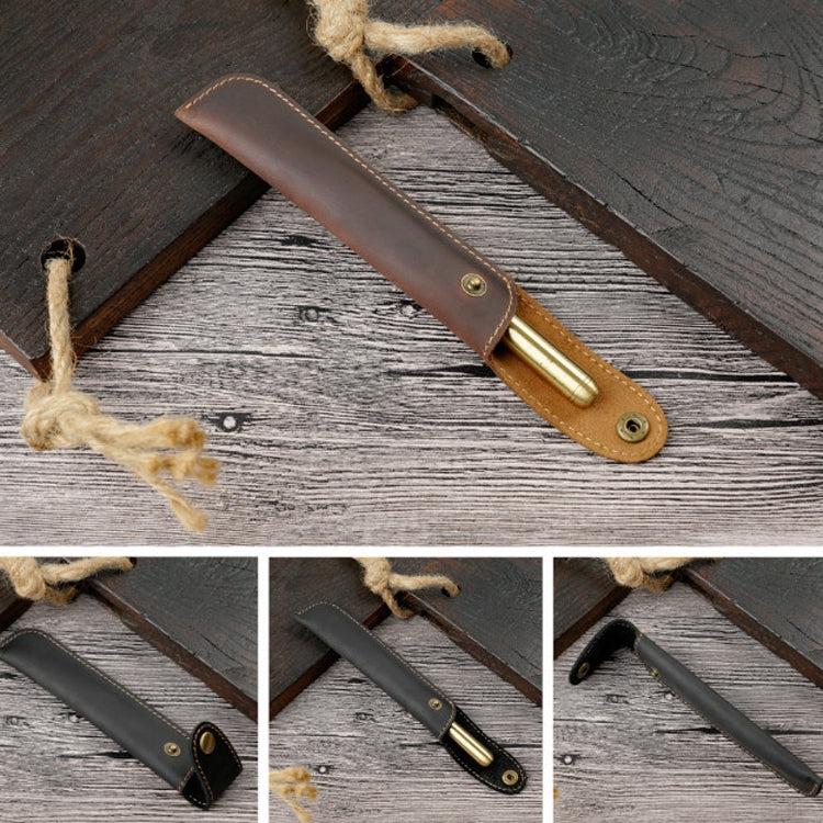 Pen Bag Personality Retro Pure Handmade First Layer Leather Pen Case Protective Cover