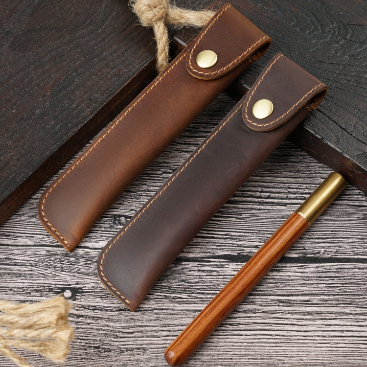 Pen Bag Personality Retro Pure Handmade First Layer Leather Pen Case Protective Cover