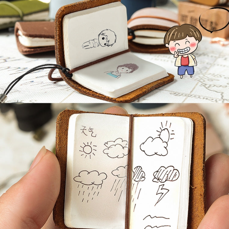 Ultra-Small Mini TN Hand Account Book Leather Notebook Portable Travel Diary