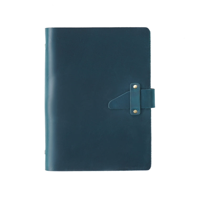 A5 Cowhide Retro Loose-Leaf Notebook Diary Office Business Simple Notepad Crazy Horse Leather Handbook