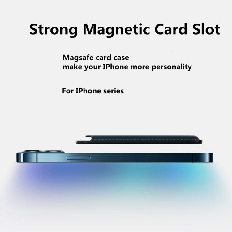 MagSafe Magnetic Leather Card Case Holster For iPhone