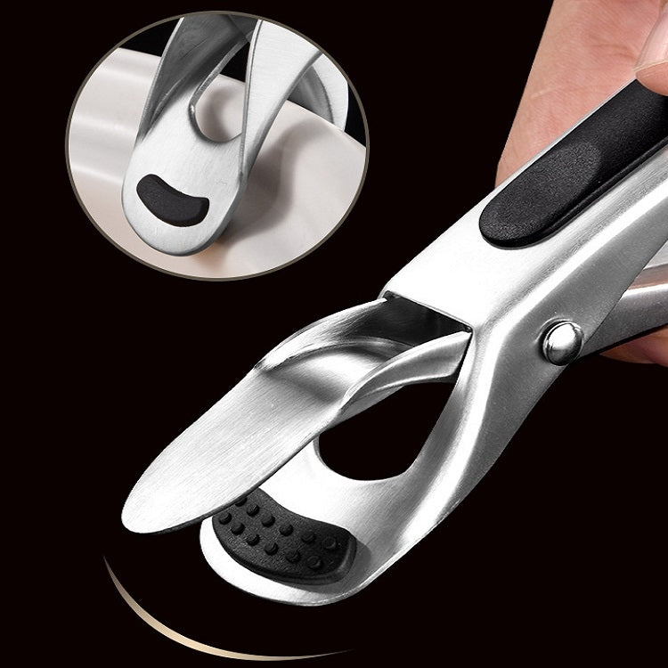 Kitchen 304 Stainless Steel Inlaid Rubber Non-Slip Anti-Scald Dish Holder And Tray Lifter