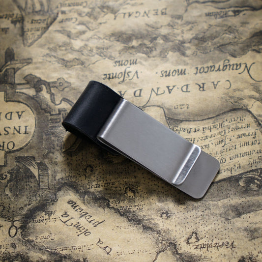 Vintage Notebook Leather Pen Clip Metal Pen Holder,Style: