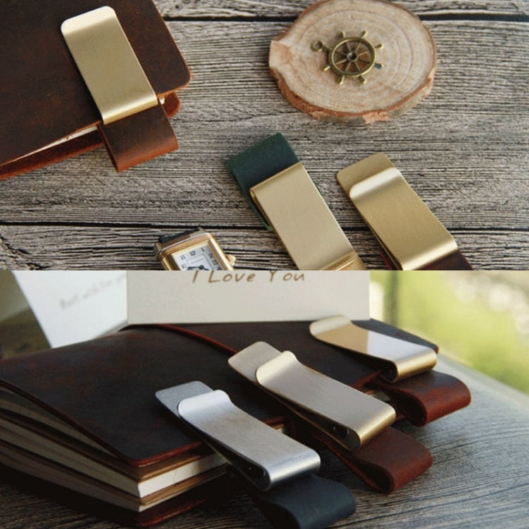 Vintage Notebook Leather Pen Clip Metal Pen Holder,Style: