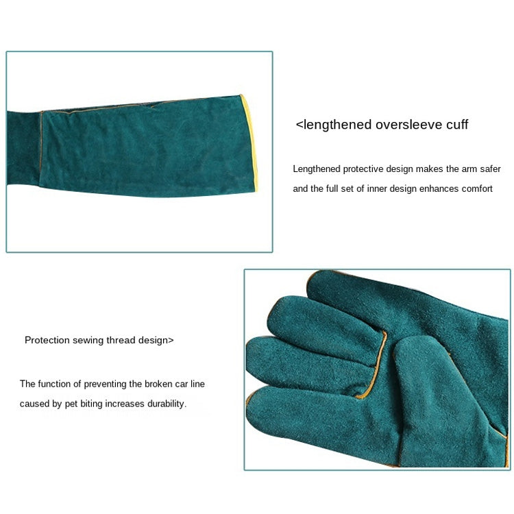 Reptile Anti-Bite Gloves 62cm Length Pet Protective Gloves